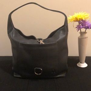 Dooney and Bourke Black Pebbled Leather